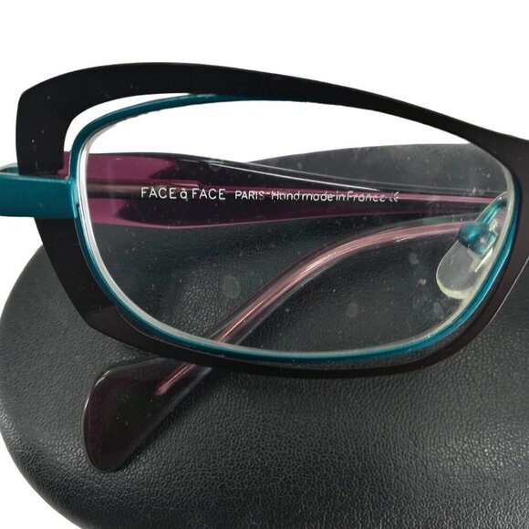 Face A Face Paris Maeva 9224 Glasses Frames Metal Purple Teal 48-18-135 - Picture 8 of 9